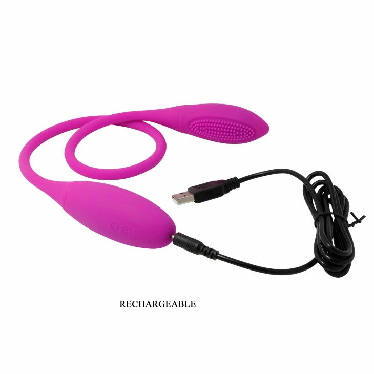 Pretty Love Snaky Deluxe Flexible Dual-Motor Vibrator 7 Modes Purple 60cm