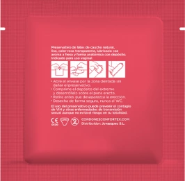 Confortex braškių kvapo anatominiai prezervatyvai 144 vnt Pink Transparent