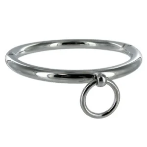 Metal Hard Steel Collar with O-Ring, 18 cm, Shiny Finish, Adjustable