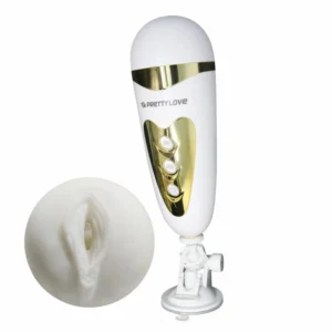 Pretty Love Sally Male Device with Vibration, Sound & Suction Cup - USB Rechargeable