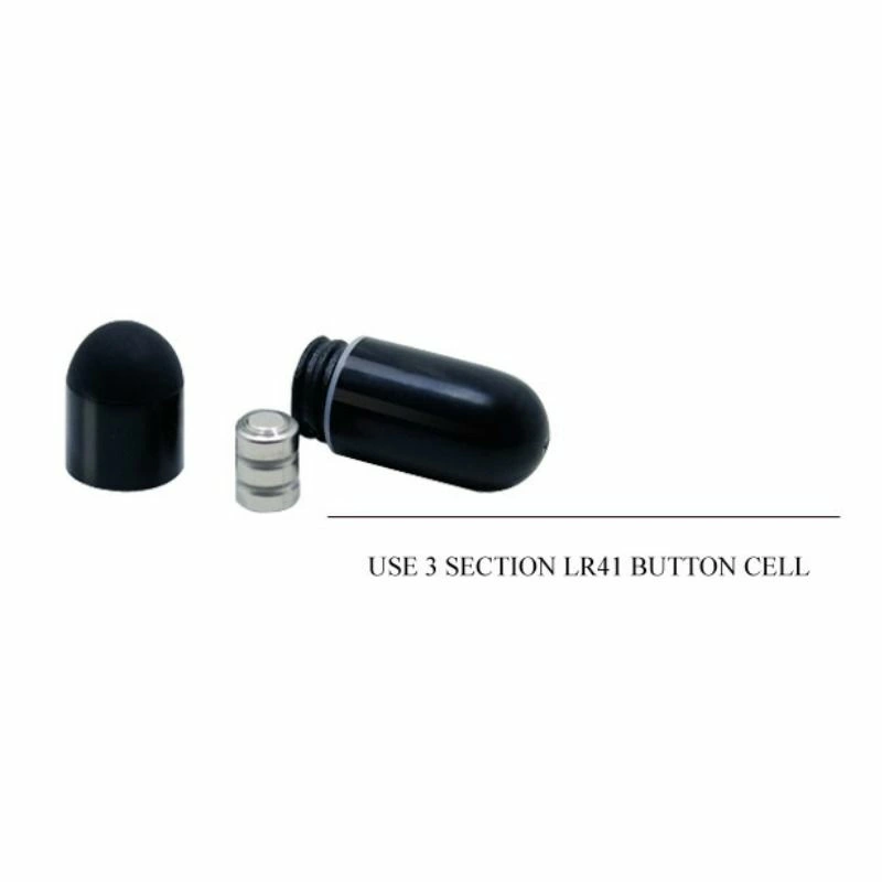 Pretty Love Thimble Black Silicone Vibrating Ring - Adjustable System