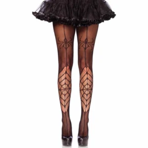 Leg Avenue Itsy Bitsy Spider Pantyhose with Reinforced Toe Black