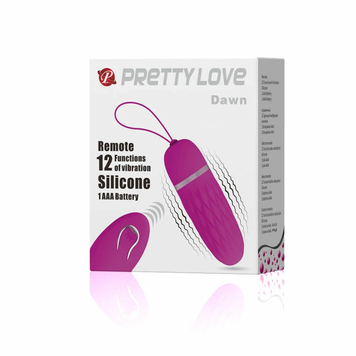 Pretty Love Flirtation Dawn Lilac Silicone Remote Vibrating Egg 12 Modes