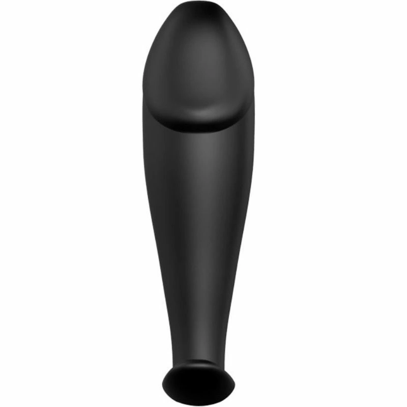 Pretty Love analinis kištukas, silikoninis juodas, ergonomiška vidutinio dydžio rankena