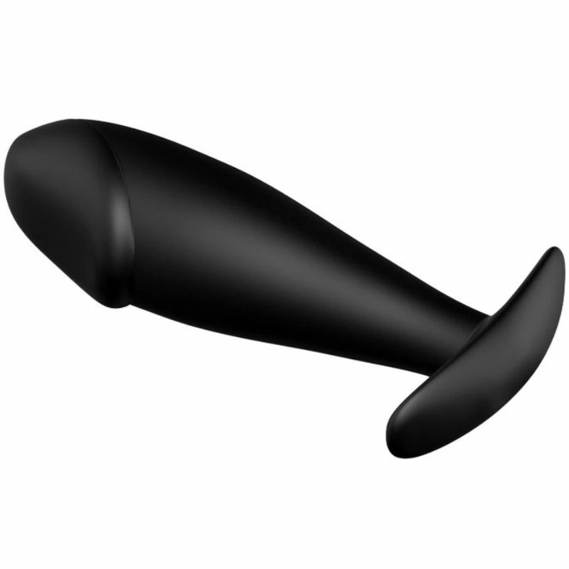 Pretty Love analinis kištukas, silikoninis juodas, ergonomiška vidutinio dydžio rankena