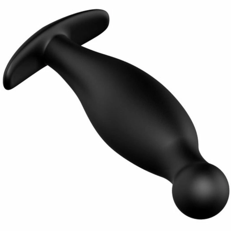 Pretty Love silikoninis analinis kištukas, 11,7 cm juodas, ergonomiškas rankenos dizainas
