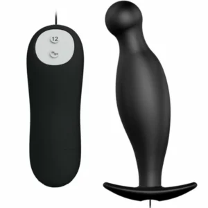 Pretty Love Silicone Intimate Plug 12-Mode Black Remote-Controlled