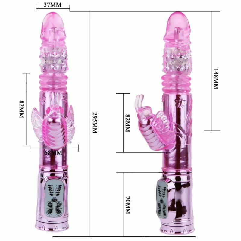 Baile Intimate Rotating Butterfly Model - USB Rechargeable, Pink