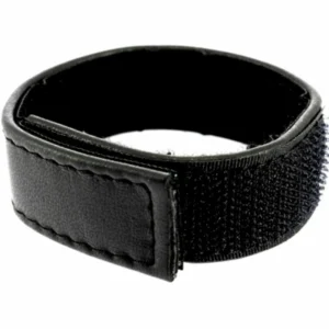 Metal Hard Adjustable Leather Body Strap Black - Universal Fit, Velcro Closure