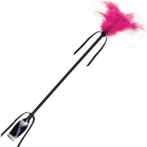 Secret Play Black & Fuchsia Paddle with Feather Tip - Dual-Ended Accessory