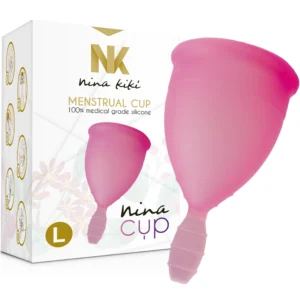 Nina Kiki Menstrual Cup Pink Size L - Medical Silicone, Eco-Friendly