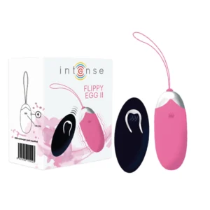 INTENSE Flippy II Remote-Controlled Vibrating Egg Pink 12 Modes USB