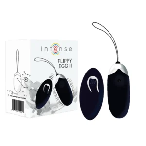 INTENSE Flippy II Remote-Controlled Vibrating Egg, Black, 12 Modes