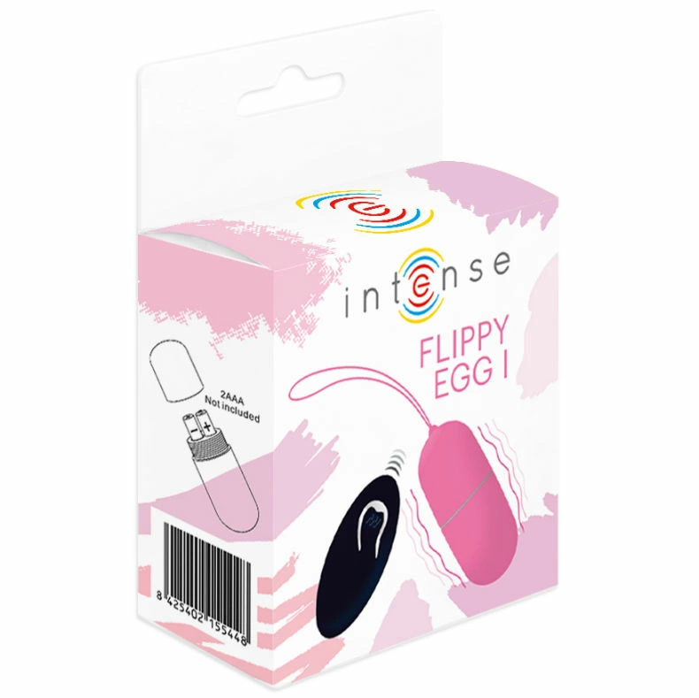 Intense Flippy I Remote-Controlled Vibrating Egg Pink Silicone 12 Modes