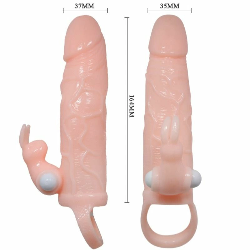 Baile Brave Man Intimate Extension with Dual Vibrating System 16.5 cm Flesh