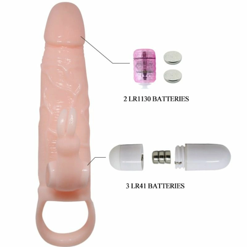 Baile Brave Man Intimate Extension with Dual Vibrating System 16.5 cm Flesh