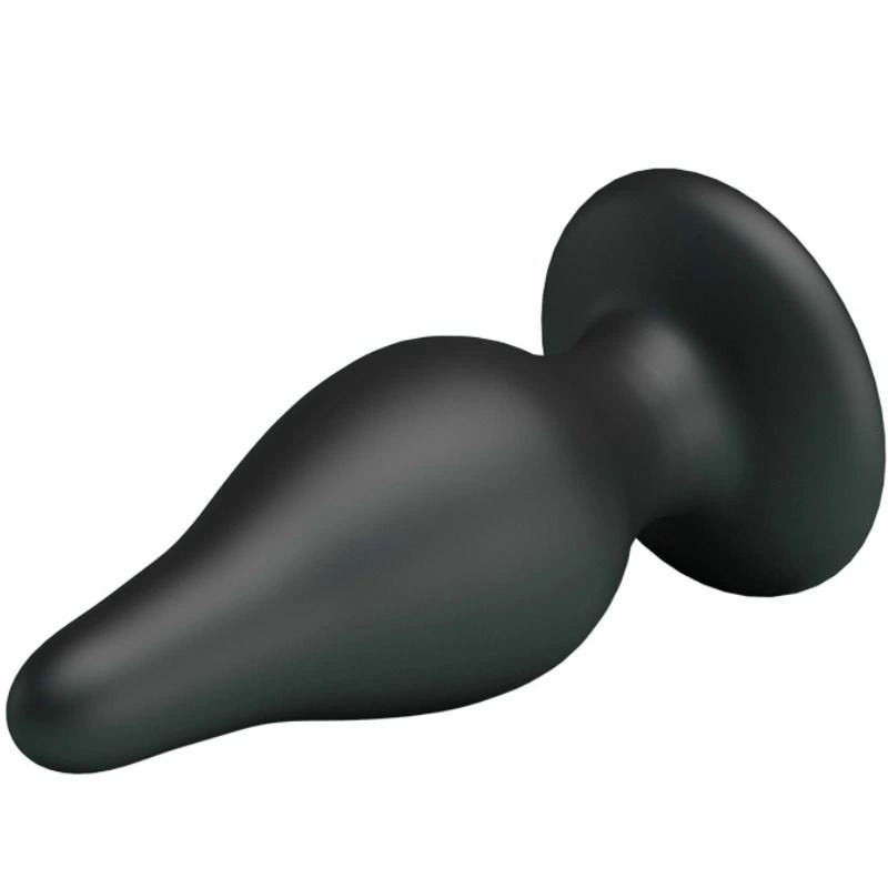 Pretty Love Ergonomiškas silikoninis intymus kištukas juodas 15,4 cm su siurbimo pagrindu