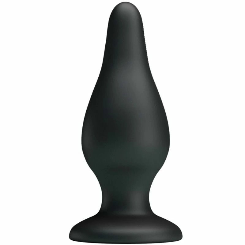 Pretty Love Ergonomiškas silikoninis intymus kištukas juodas 15,4 cm su siurbimo pagrindu