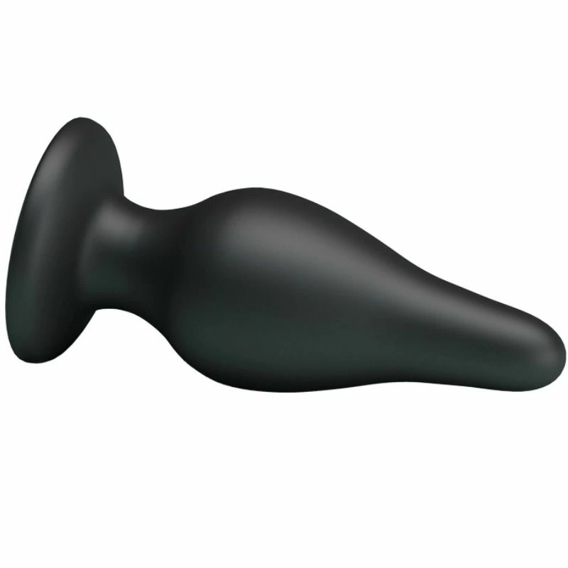Pretty Love Ergonomiškas silikoninis intymus kištukas juodas 15,4 cm su siurbimo pagrindu
