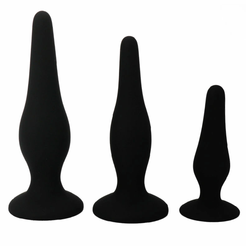 „Pretty Love“ silikoninis treniruočių rinkinys – 3 dalių intymių kištukų rinkinys, juodas