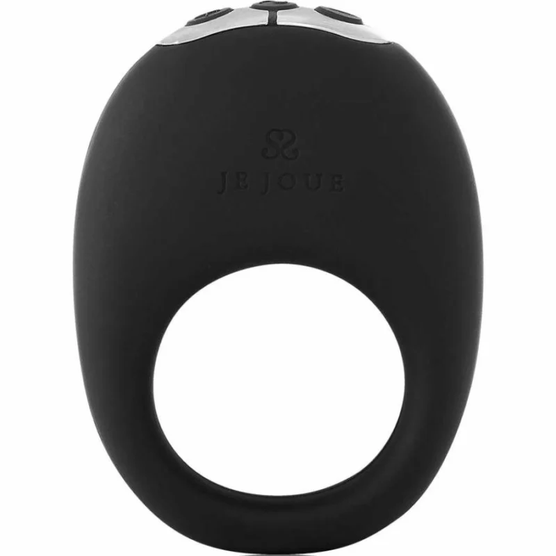 Je Joue Mio Premium įkraunamas lankstus intymus žiedas juodas