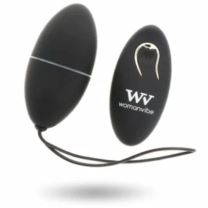 Womanvibe Alsan Black Remote-Controlled Silicone Intimate Egg 12 Modes