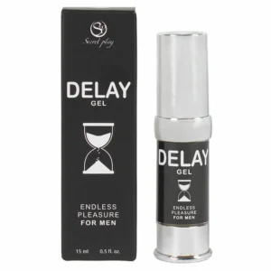 Secret Play Men’s Delay Gel with Mint Extract, 15 ml, Airless Dispenser