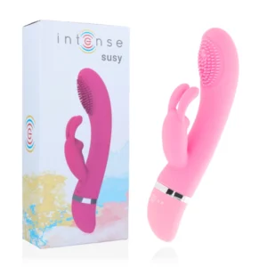Intense Susy Oscillating Silicone Dual Motor Rabbit Pink 18.8cm