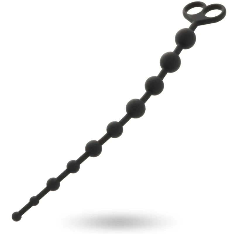 INTENSE Jaiden Silicone Intimate Beads Black 34cm Hypoallergenic