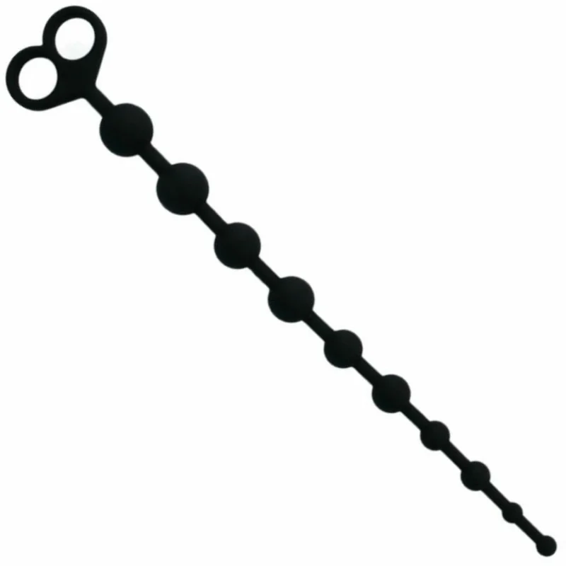 INTENSE Jaiden Silicone Intimate Beads Black 34cm Hypoallergenic