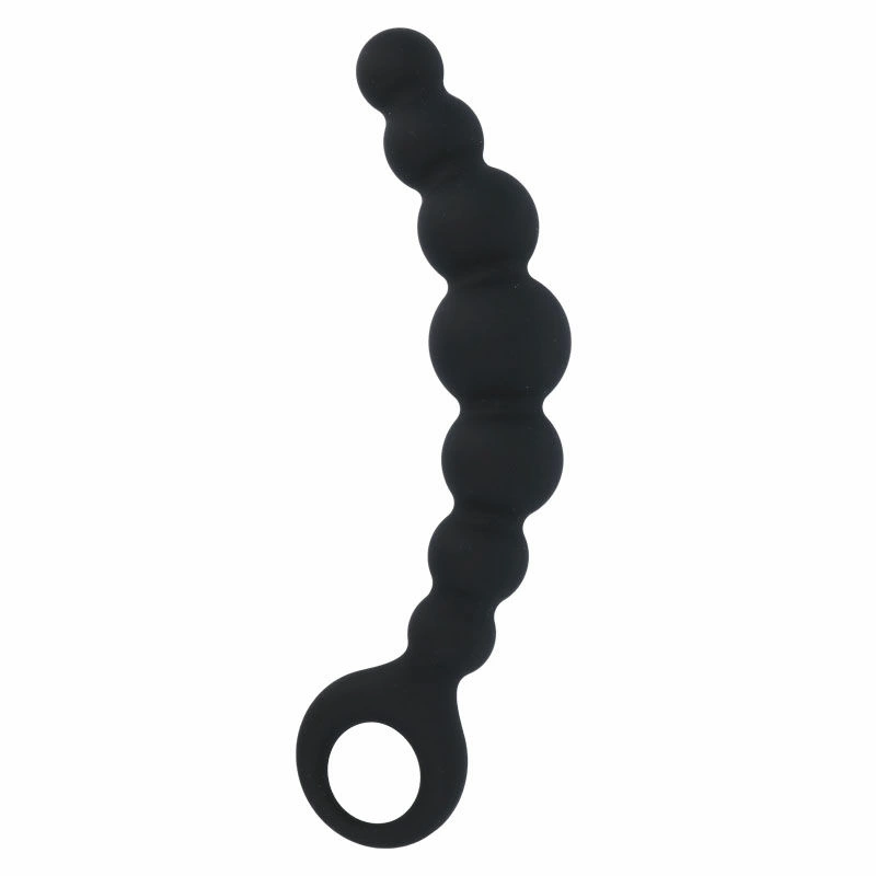 Intense analiniai karoliukai Max Black - lanksti silikoninių karoliukų sistema 18,5 cm