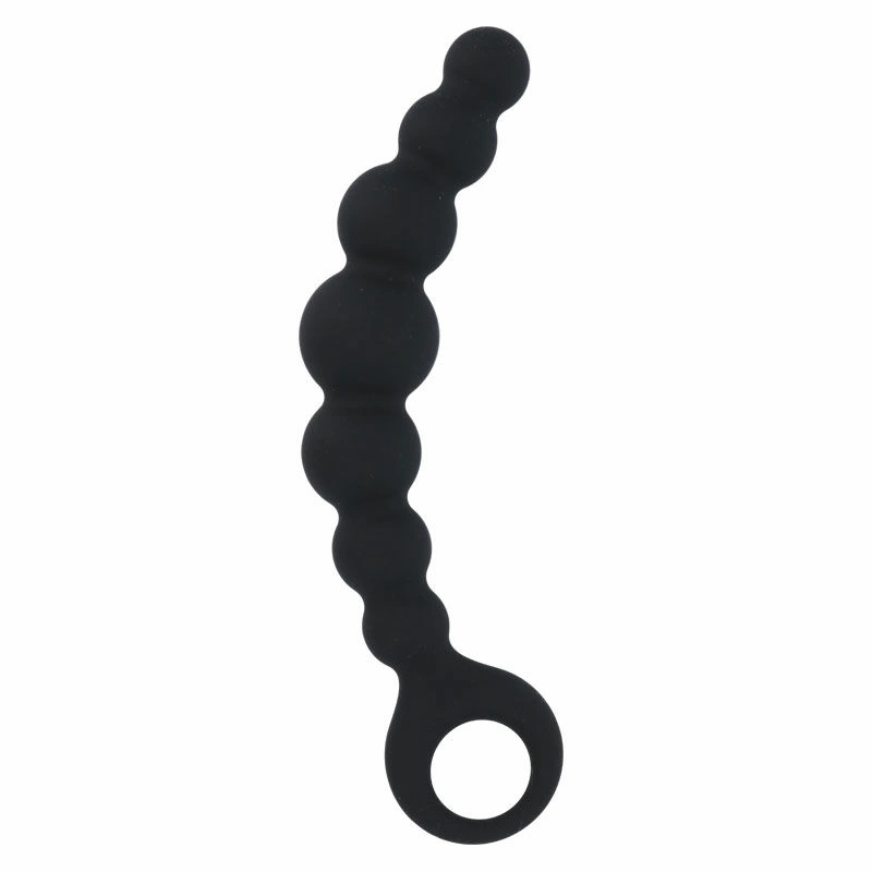 Intense analiniai karoliukai Max Black - lanksti silikoninių karoliukų sistema 18,5 cm