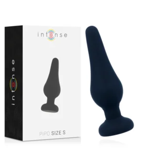 Intense Pipo S Silicone Anal Plug Black 9.8 cm - Classic Tapered Design