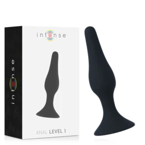 Intense Anal Level 1 Silicone Plug 10.5cm Black – Compact & Ergonomic