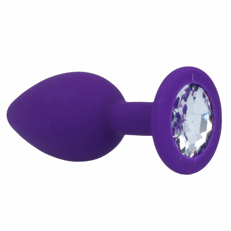 INTENSE Shelki S Lilac – silikoninis kištukas su deimantinio stiliaus pagrindu, mažas