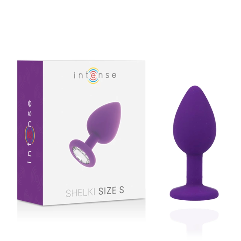 INTENSE Shelki S Lilac – silikoninis kištukas su deimantinio stiliaus pagrindu, mažas