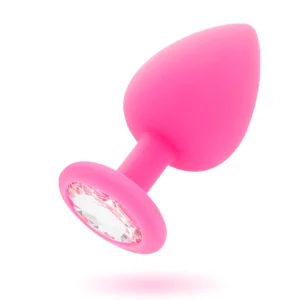 Intense Shelki S Fuchsia – kompaktiškas silikoninis kištukas su deimanto formos pagrindu