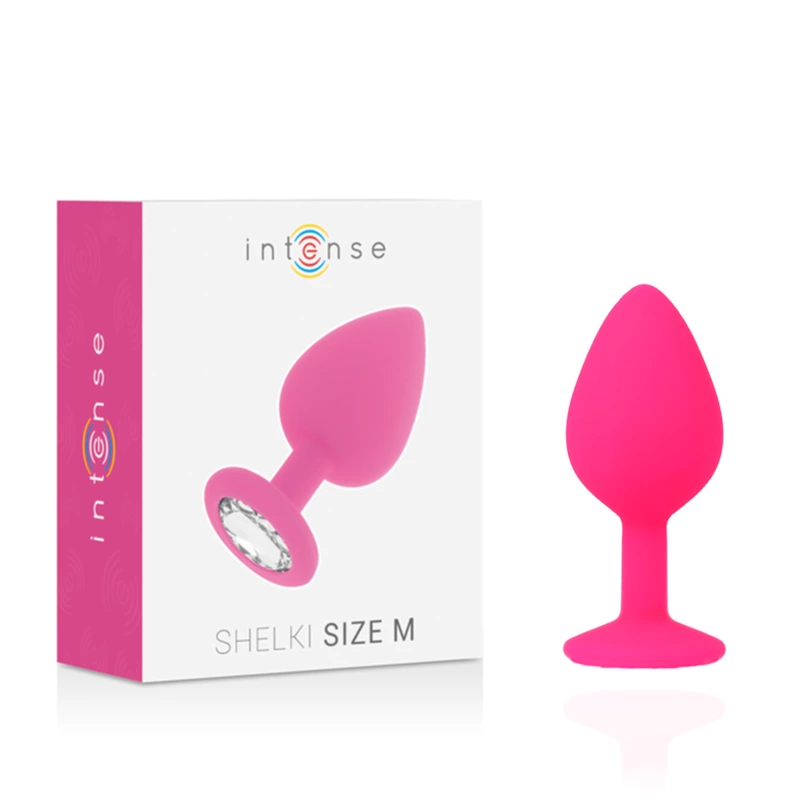INTENSE Shelki M silikoninis kištukas Fuchsia 8 cm - patogumas ir elegancija