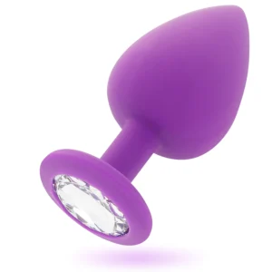 Intense Shelki L Silicone Plug Lilac - Ergonomic Diamond Base, Large Size