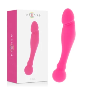 INTENSE Silicone Rick Dual-Sided Pink Flexible Massager 18cm