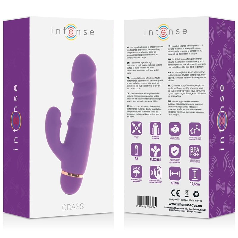 Intense Crass 20-Speed Silicone Lilac Flexible Ergonomic Massager