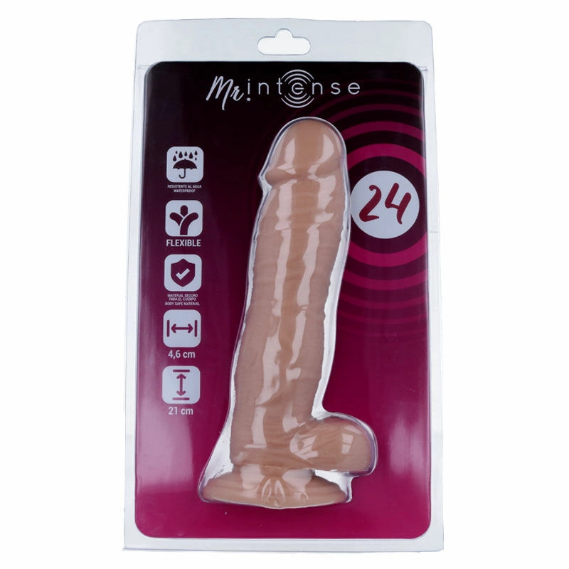 MR INTENSE 24 Anatomical Model 21 cm with Suction Cup, Natural Tone
