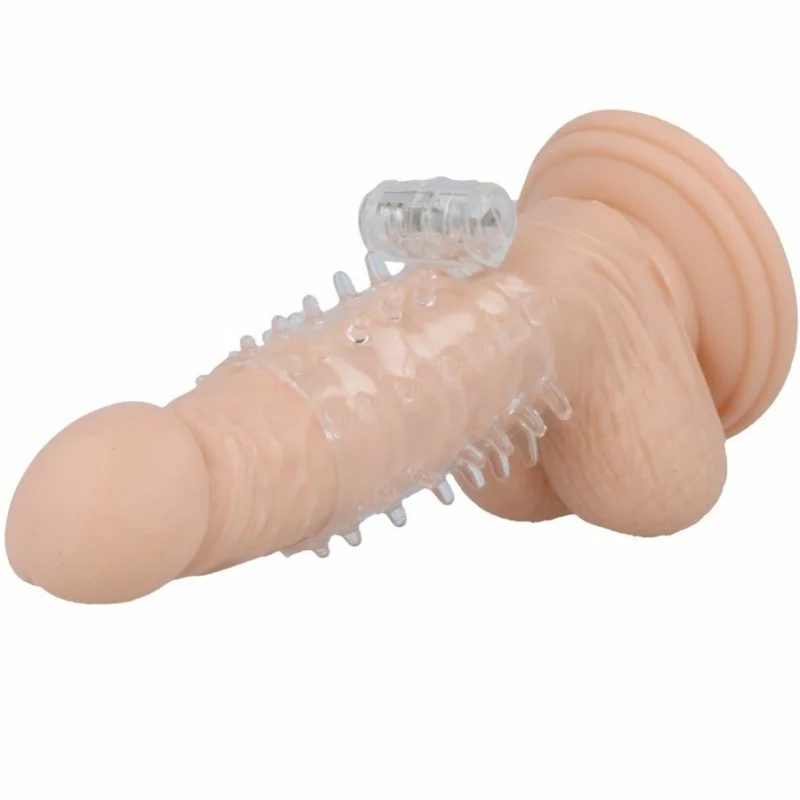 CASUAL LOVE Vibrating Support Ring Transparent TPR Flexible Sleeve