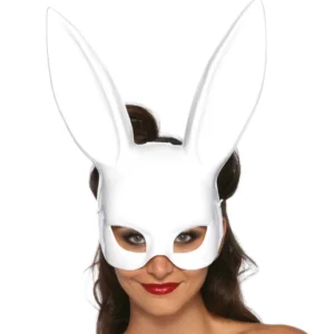 Leg Avenue Masquerade Rabbit Mask White Polyethylene Costume Accessory