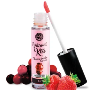 Secret Play Lip Gloss Vibrant Kiss Strawberry Gum 6g Edible Formula