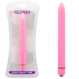 Glossy Slim Deep Rose Vibrator - Waterproof ABS, Compact 165 mm