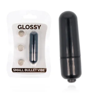 Glossy Small Bullet Black - Compact Waterproof Vibrating Device ABS 5.8cm