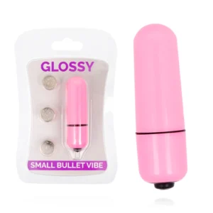 Glossy Small Bullet Vibe Deep Rose ABS Compact Waterproof 58mm