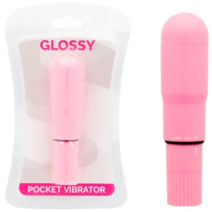 Glossy Pocket Vibrator Pink - Compact Waterproof ABS Model 107mm