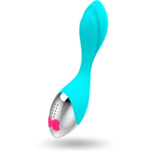 HAPPY LOKY Mini Fun Vibrator Turquoise USB Rechargeable Waterproof 19.5cm